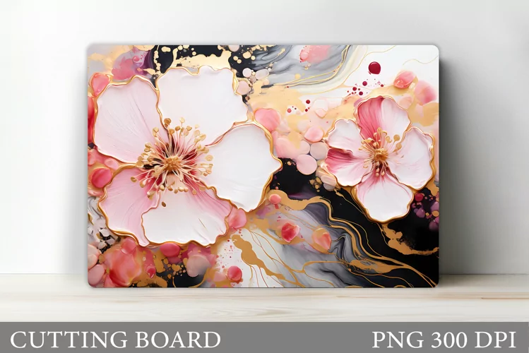 Flowers Cutting Board. Floral Cutting Board Design