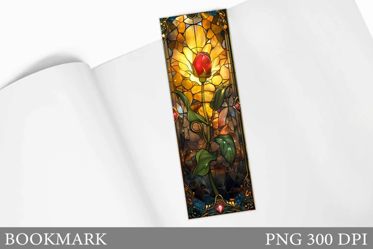 Roses Bookmark Design. Flowers Bookmark Sublimation