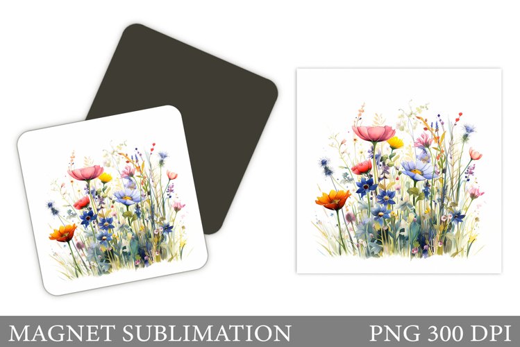 Wildflowers Magnet Design. Flowers Magnet