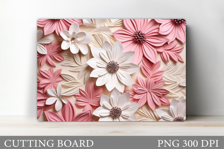 3D Flowers Cutting Board. Cutting Board Sublimation