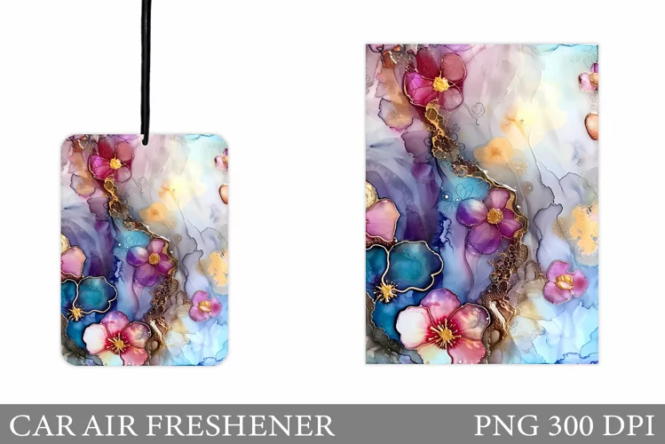Flowers Car Air Freshener. Abstract Car Air Freshener Design