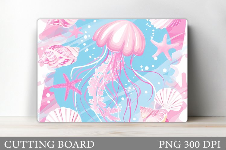 Jellyfish Cutting Board. Sea Cutting Board Sublimation