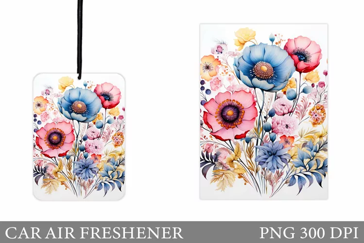 Flowers Car Air Freshener. Floral Car Air Freshener Design