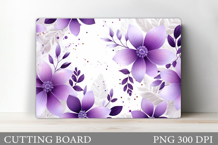 Flowers Cutting Board. Floral Cutting Board Sublimation example image 1