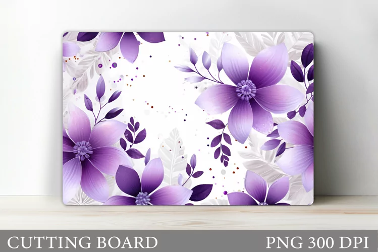 Flowers Cutting Board. Floral Cutting Board Sublimation