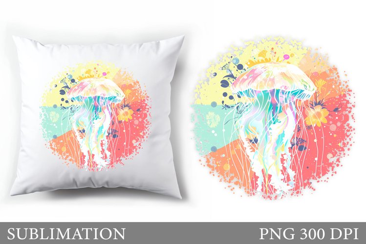 Jellyfish Pillow Design. Jellyfish Sublimation