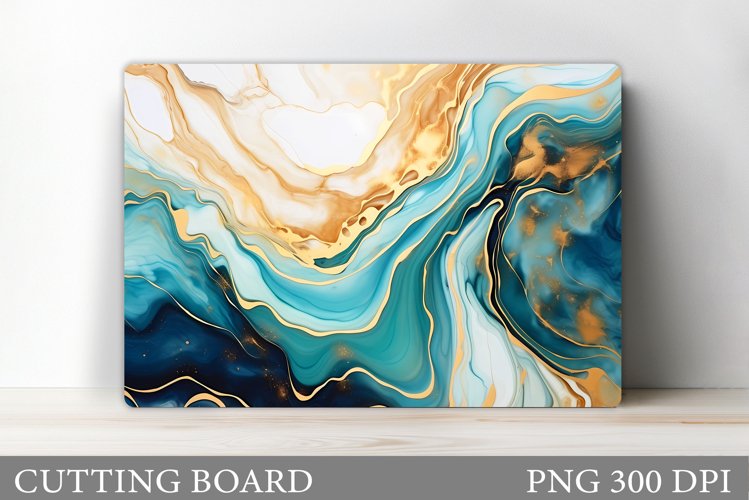 Alcohol Ink Cutting Board. Abstract Kitchen Cutting Board example image 1