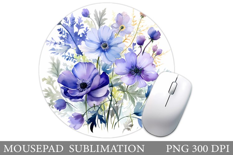 Wildflowers Mouse Pad. Flowers Mouse Pad Sublimation example image 1
