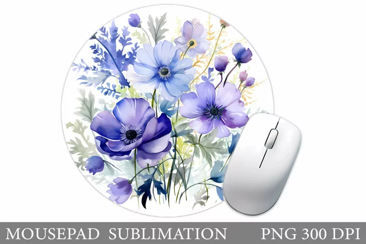 Wildflowers Mouse Pad. Flowers Mouse Pad Sublimation