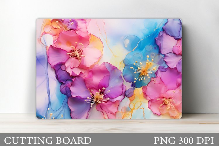Flowers Cutting Board. Floral Cutting Board Sublimation example image 1