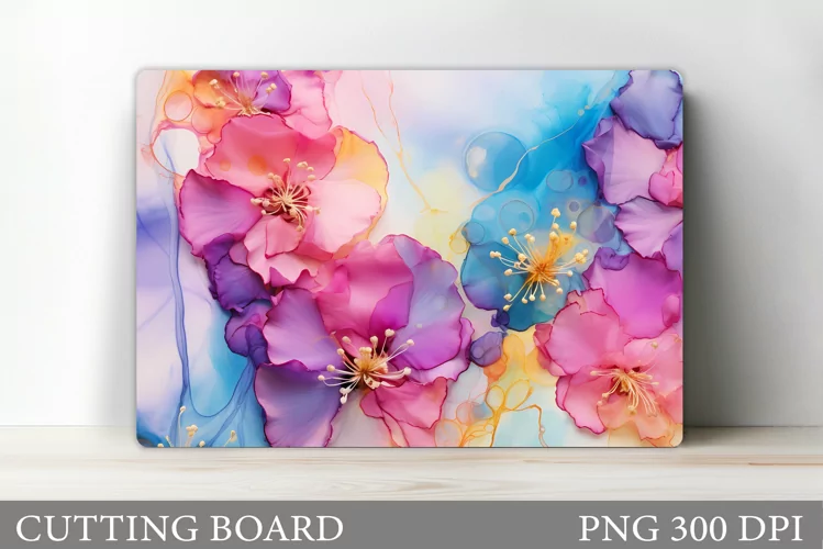 Flowers Cutting Board. Floral Cutting Board Sublimation