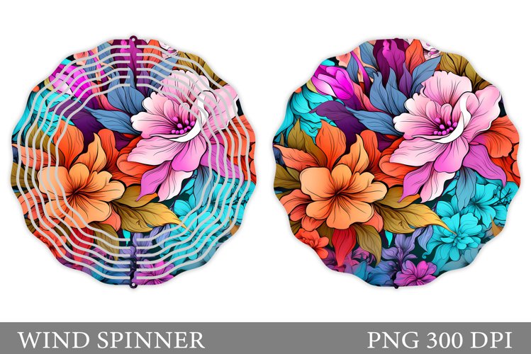 Flowers Wind Spinner. Flowers Wind Spinner Sublimation example image 1