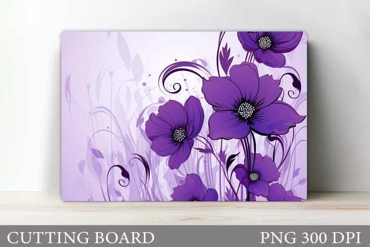 Flowers Cutting Board Design. Flowers Kitchen Cutting Board