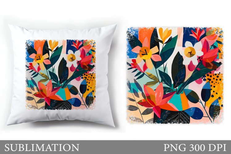 Floral Sublimation. Flowers Pillow Sublimation