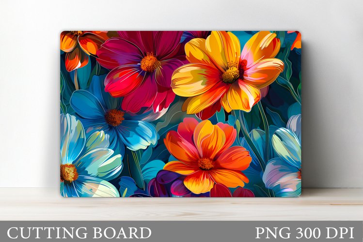 Flowers Cutting Board Design. Flowers Kitchen Cutting Board example image 1