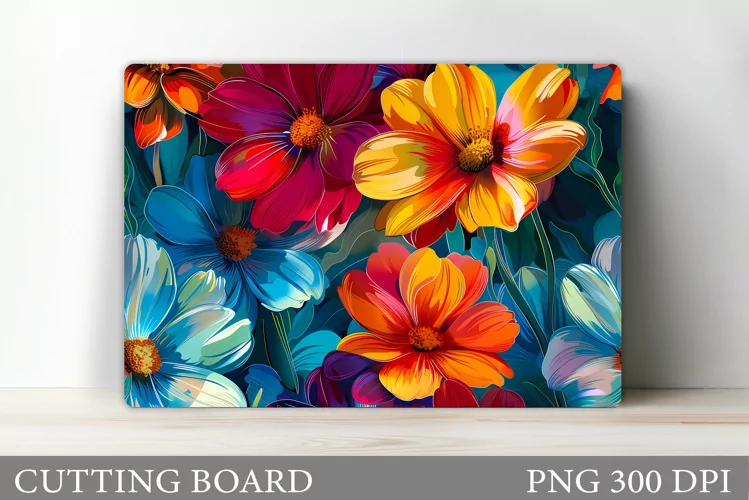 Flowers Cutting Board Design. Flowers Kitchen Cutting Board