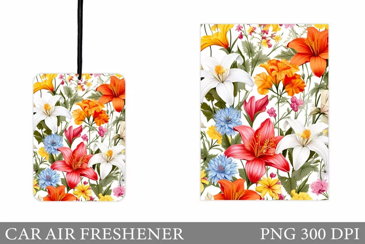 Flowers Car Air Freshener. Floral Car Air Freshener Design