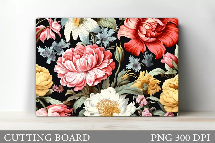 3D Flowers Cutting Board. Flowers Kitchen Cutting Board