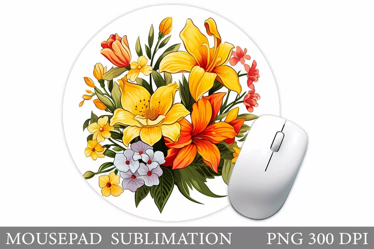 Flowers Mouse Pad Design. Flowers Mouse Pad Sublimation