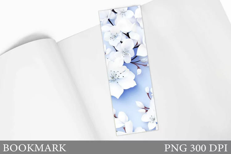 Floral Bookmark Design. Flowers Bookmark Sublimation