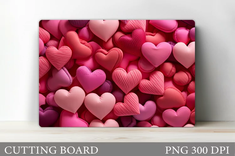 Hearts Cutting Board Design. Hearts Cutting Board Template