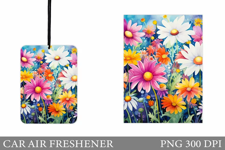 Daisy Flowers Car Air Freshener. Car Air Freshener