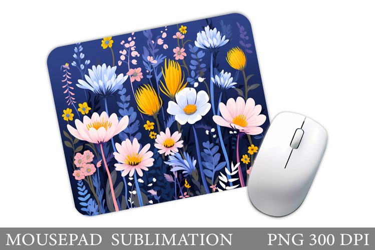 Flowers Mouse Pad Design. Floral Mouse Pad Sublimation