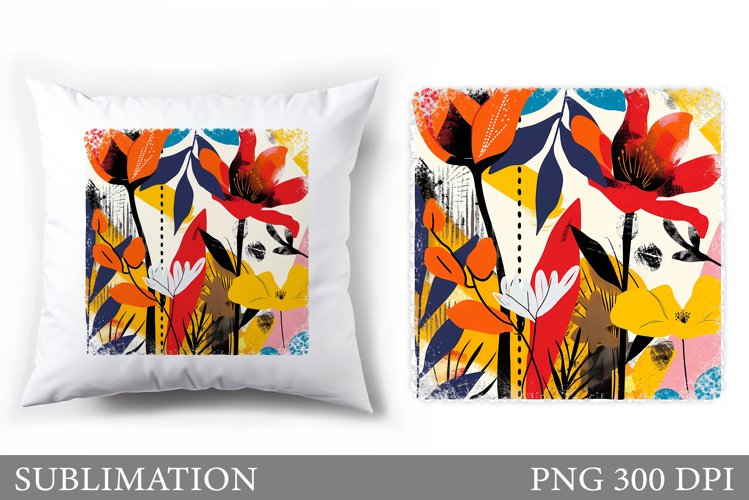 Flowers Pillow Sublimation. Summer Sublimation