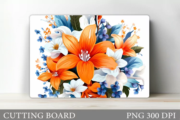 Flowers Cutting Board Design. Flowers Kitchen Cutting Board