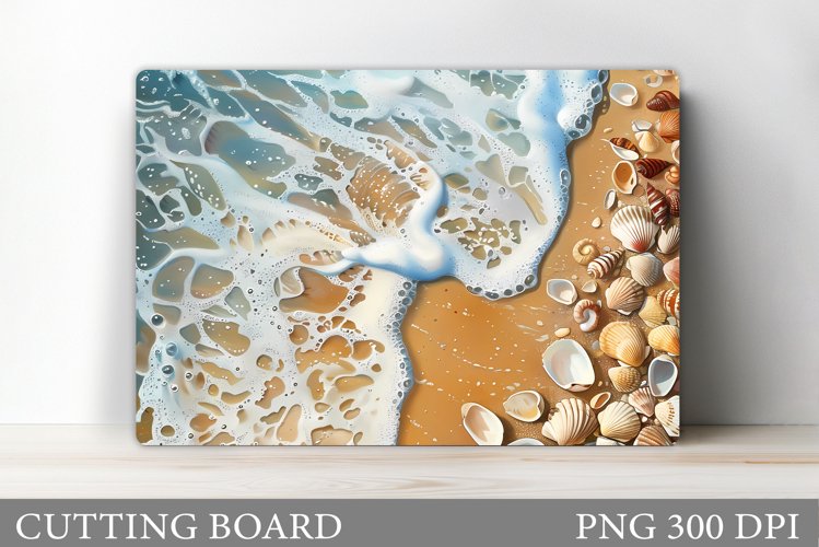 3D Sea Cutting Board. 3D Seashell Cutting Board Design