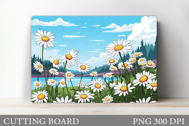 Daisy Flowers Cutting Board. Flowers Kitchen Cutting Board