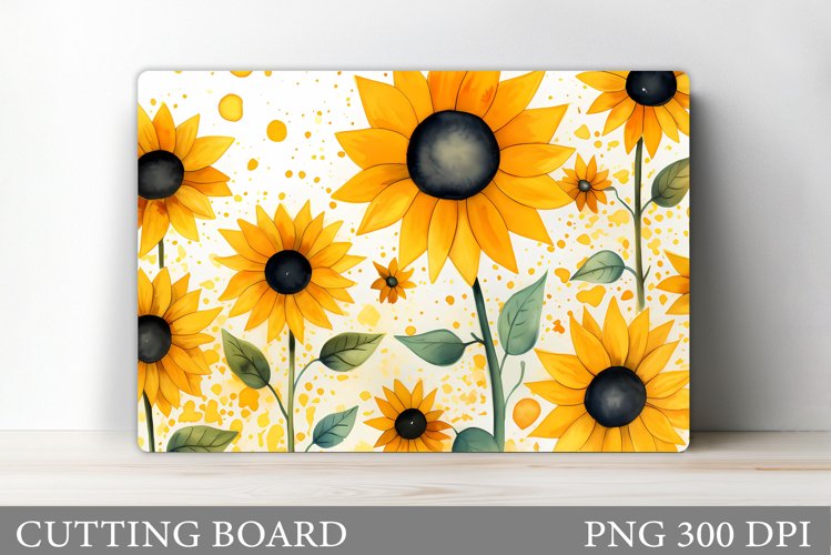 Sunflowers Cutting Board. Kitchen Cutting Board Template