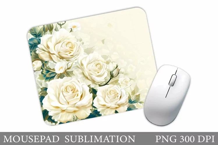 Roses Mouse Pad Sublimation. Flowers Mouse Pad Design