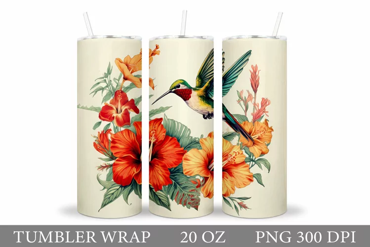 Hummingbird Tumbler. 3D Hummingbird Tumbler Design