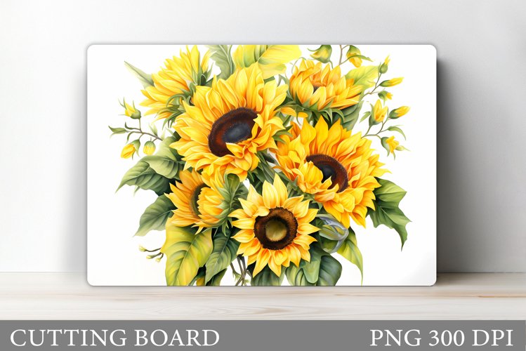 Sunflowers Cutting Board Design. Cutting Board Sublimation