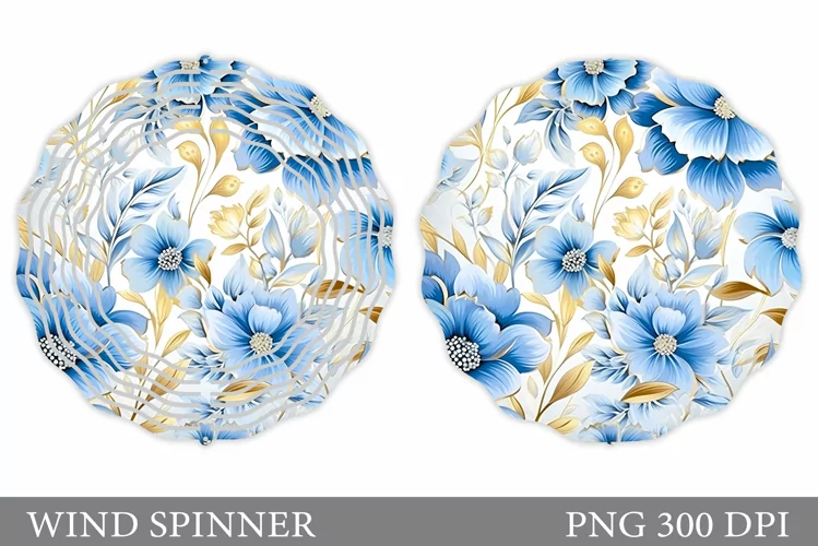 Flowers Wind Spinner Design. Flowers Spinner Sublimation