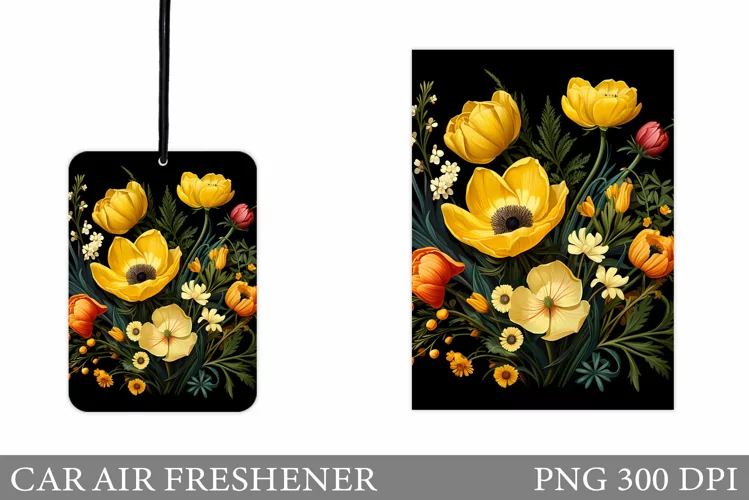 Flowers Car Air Freshener. Floral Car Air Freshener Design