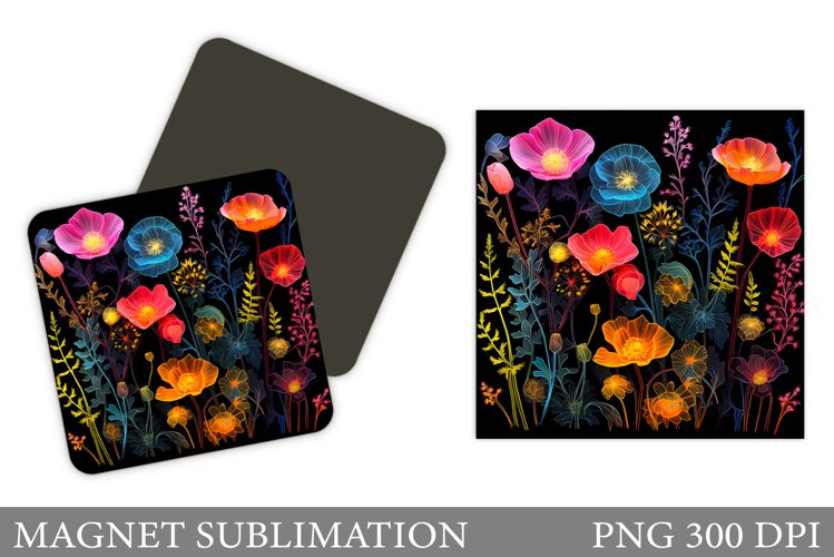 Flowers Magnet Design. Flowers Magnet Sublimation
