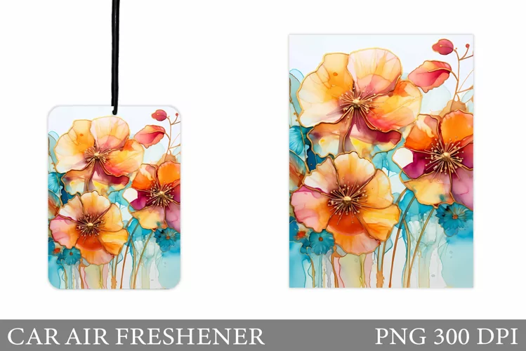 Flowers Car Air Freshener. Summer Car Air Freshener Design