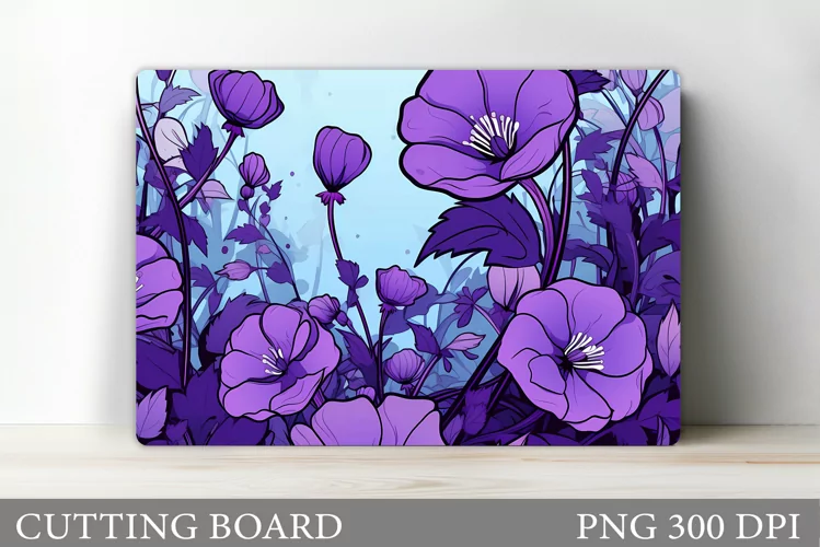 Flowers Cutting Board. Floral Cutting Board Design