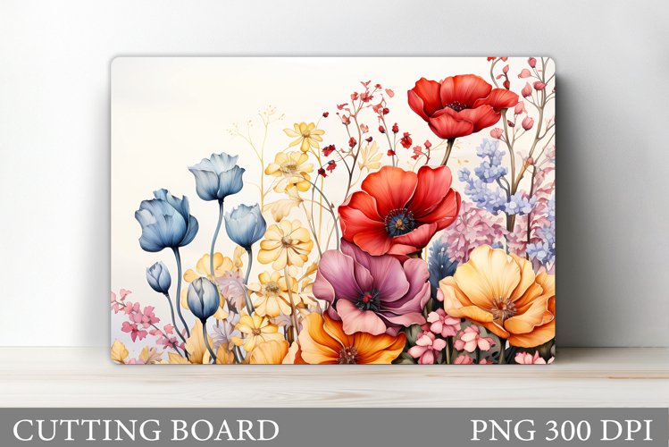 Flowers Cutting Board Design. Cutting Board Sublimation