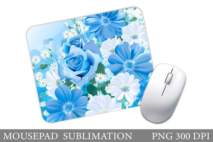 Flowers Mouse Pad Sublimation. Floral Mouse Pad Design