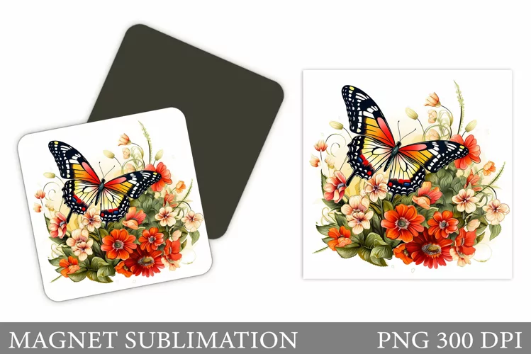 Butterfly Magnet Design. Butterfly Magnet Sublimation