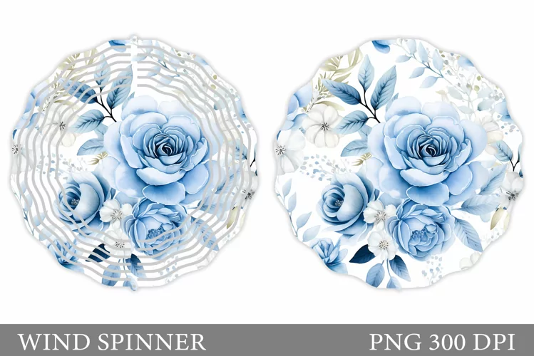 Flowers Wind Spinner Design. Floral Wind Spinner Template