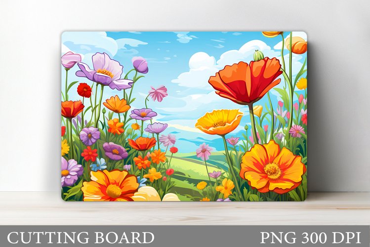 Flowers Cutting Board Design. Flowers Kitchen Cutting Board example image 1