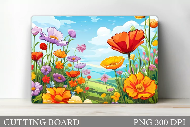 Flowers Cutting Board Design. Flowers Kitchen Cutting Board