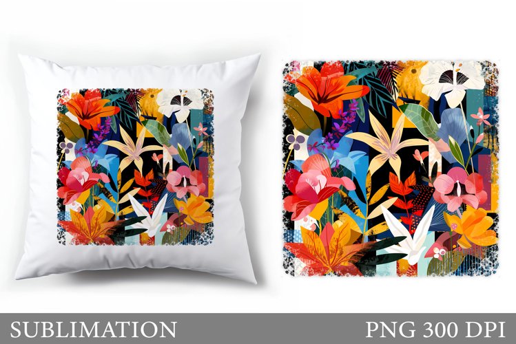 Flowers Pillow Sublimation. Summer Sublimation
