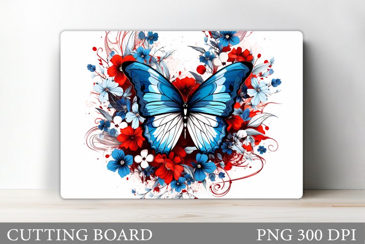 Butterfly Cutting Board. Flower Cutting Board Sublimation example image 1