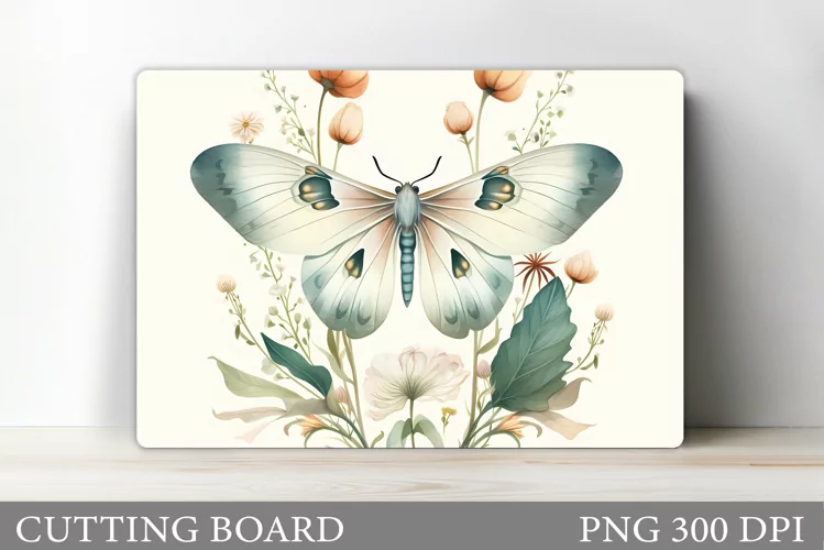 Butterfly Cutting Board. Flowers Cutting Board Sublimation