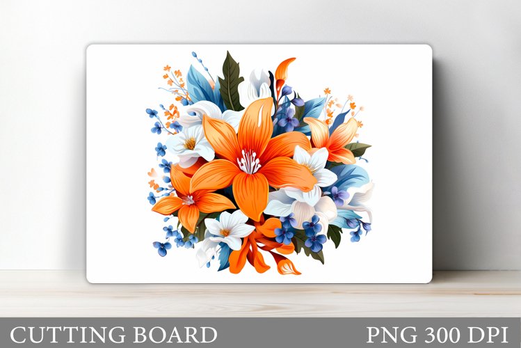 Flowers Cutting Board Design. Flowers Kitchen Cutting Board example image 1